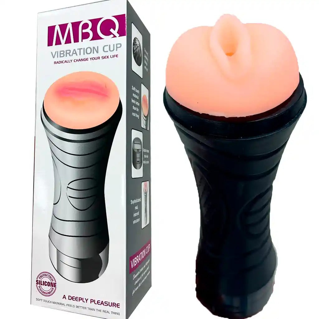 Taza Vagina Vibradora Realista Masturbadora Automatica MBQ