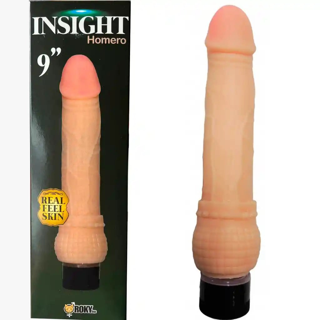 Dildo Vibrador Homero con Luz Interna