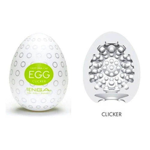 Masturbador Huevo Tenga Clicker Green