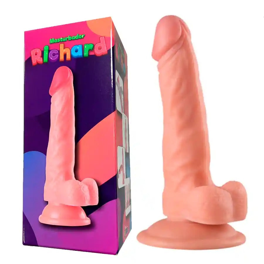 Dildo Consolador Realista Chupa Ventosa Richard Testiculos