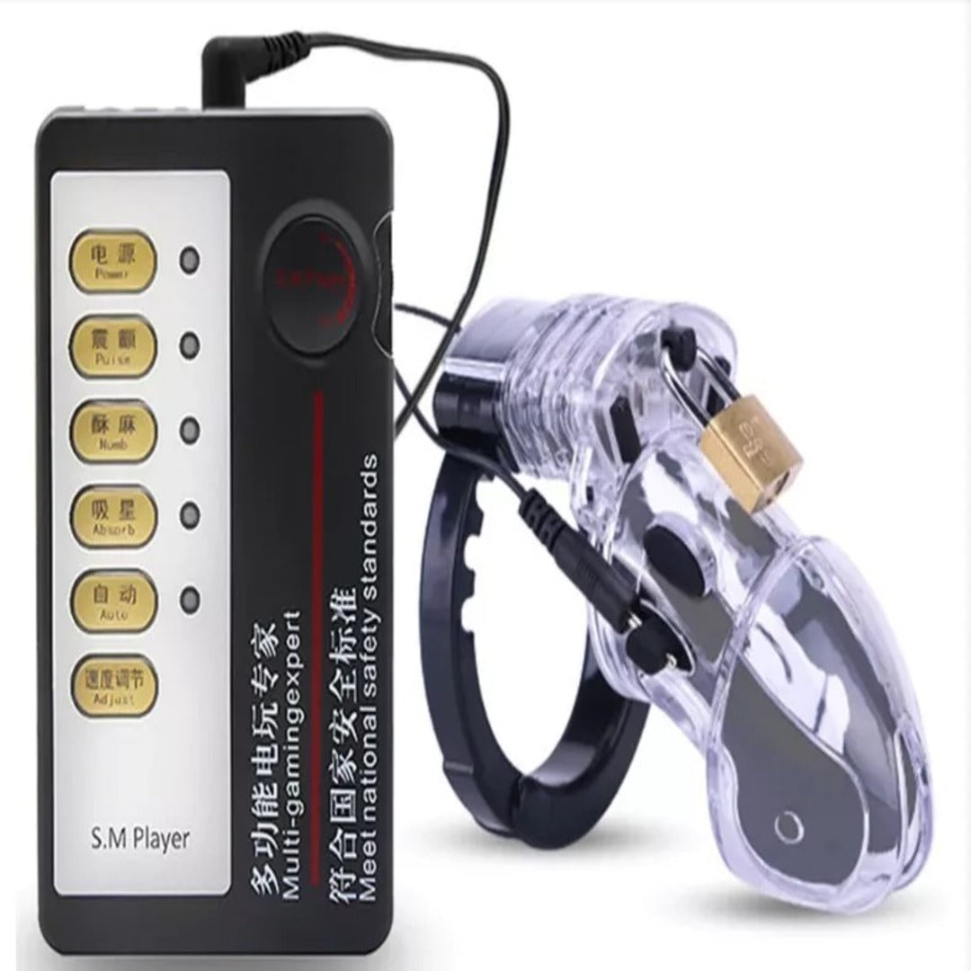 Jaula Castidad Masculino Shock Electrico