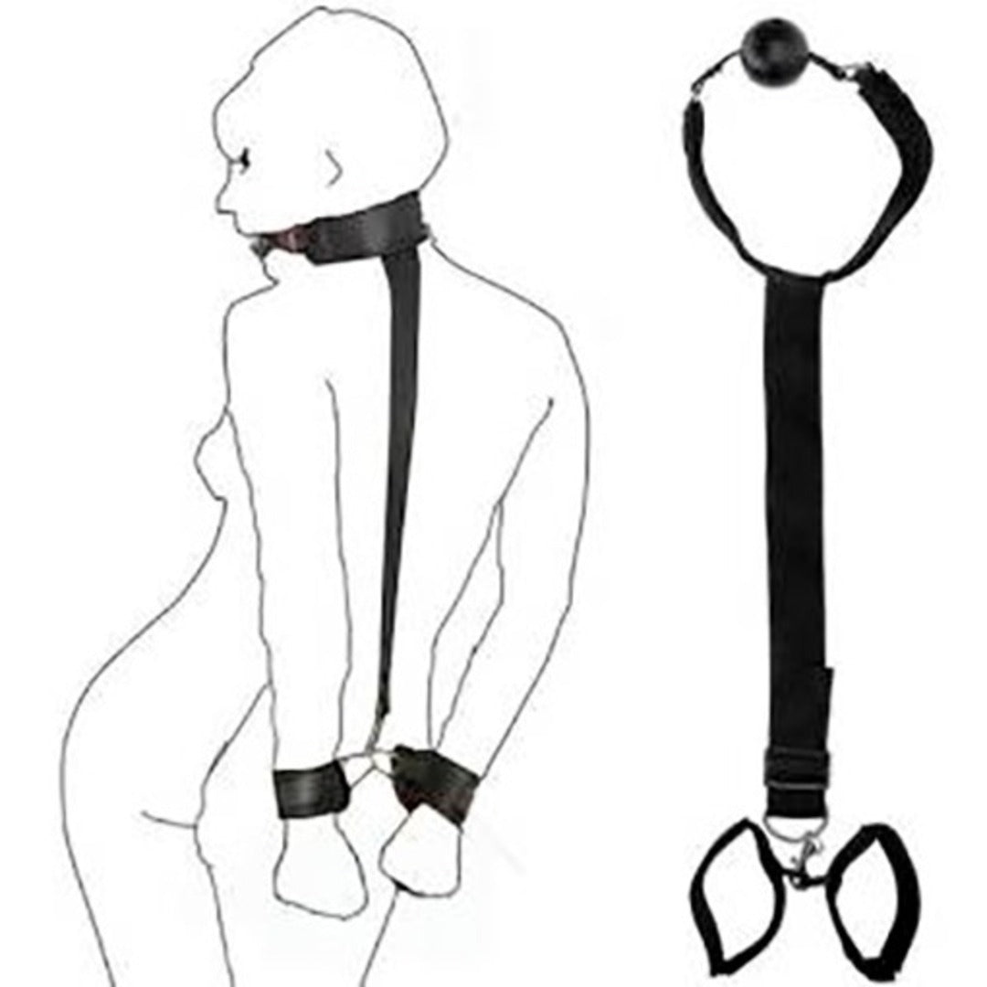 Amarre sadomaso Brazos Mordaza