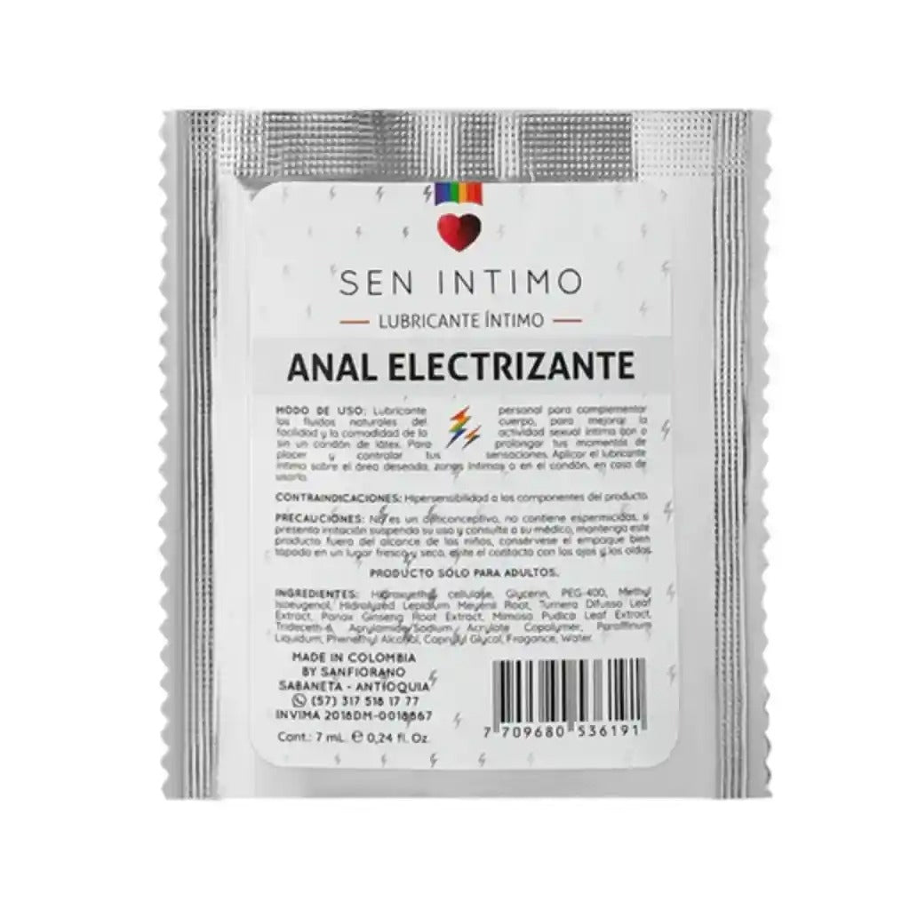 Sen Intimo Lubricante Dilatador Anal Electrizante