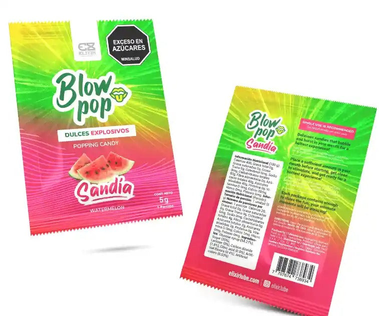 Quipitos Explosivo Blow Pop Elixir Sexo Oral Sandia