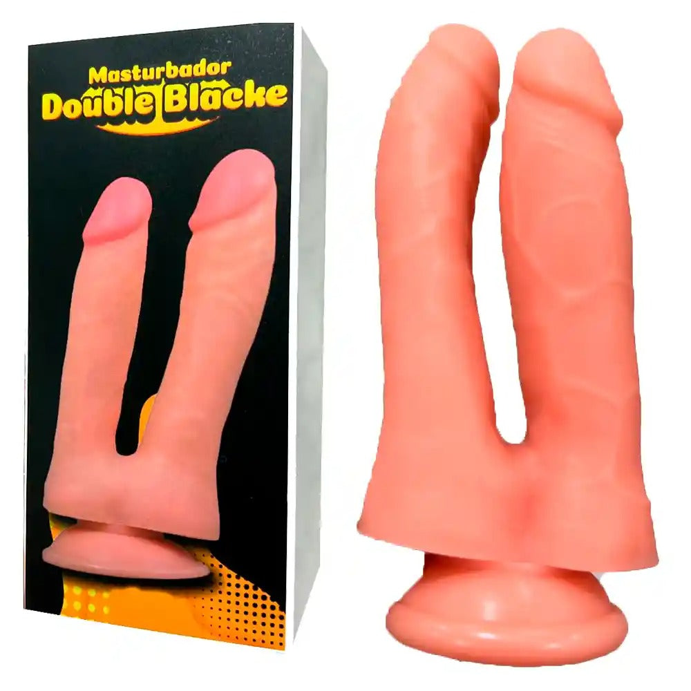 Dildo Doble Consolador Chupa Ventosa